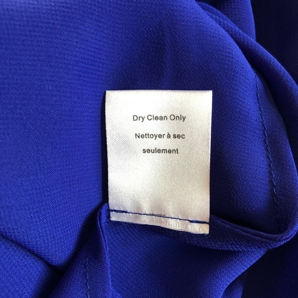 T. Babaton Quinn 100% Silk Skirt maxi slit blue purple XS - Picture 12 of 12